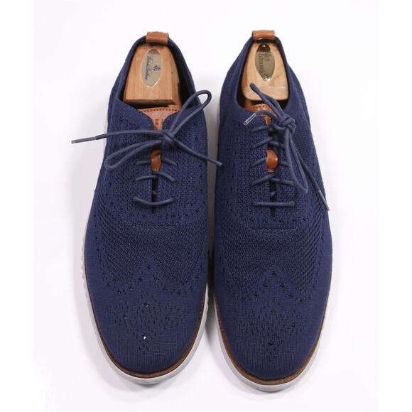 Cole Haan Mens Blue 2.ZeroGrand Stitchlite Wingtip Oxfords Dress Shoes 13 M main image 2